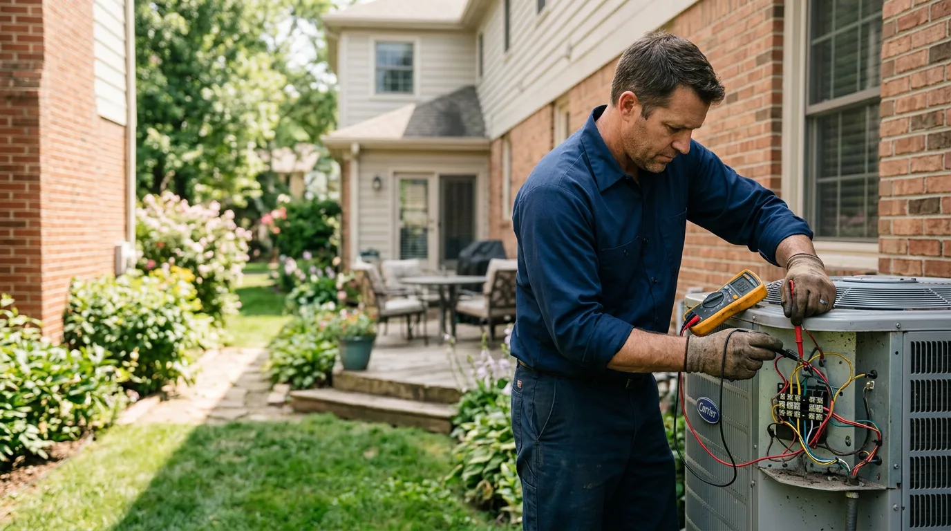 HVAC technician working near Creston, OH